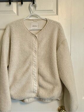 Wilfred Free Cream Teddy Sherpa Button Jacket
